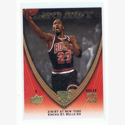 2008-09 NBA UPPER DECK MICHAEL JORDAN LEGACY CARD - #827
