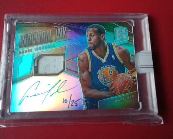 2013-14 Panini Spectra Indelible Ink Jerseys Blue #39 ANDRE IGUODALA  Auto Card #10/25 from 2015-16 Replay
