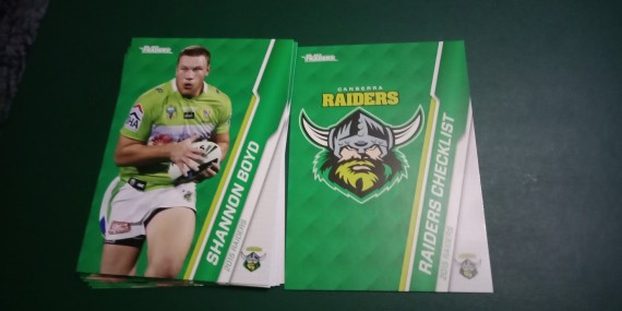 2015 NRL TRADERS COMMON TEAM SET - 10 CARDS IN TOTAL - CANBERRA RAIDERS