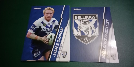 2015 NRL TRADERS COMMON TEAM SET - 10 CARDS IN TOTAL - CANTERBURY BULLDOGS
