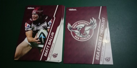 2015 NRL TRADERS COMMON TEAM SET - 10 CARDS IN TOTAL - MANLY SEA EAGLES