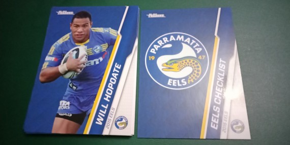 2015 NRL TRADERS COMMON TEAM SET - 10 CARDS IN TOTAL - PARRAMATTA EELS