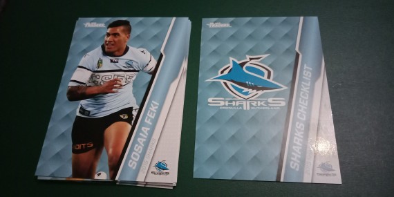 2015 NRL TRADERS COMMON TEAM SET - 10 CARDS IN TOTAL - CRONULLA SHARKS