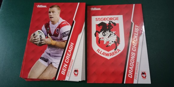 2015 NRL TRADERS COMMON TEAM SET - 10 CARDS IN TOTAL - ST GEORGE ILLAWARRA DRAGONS