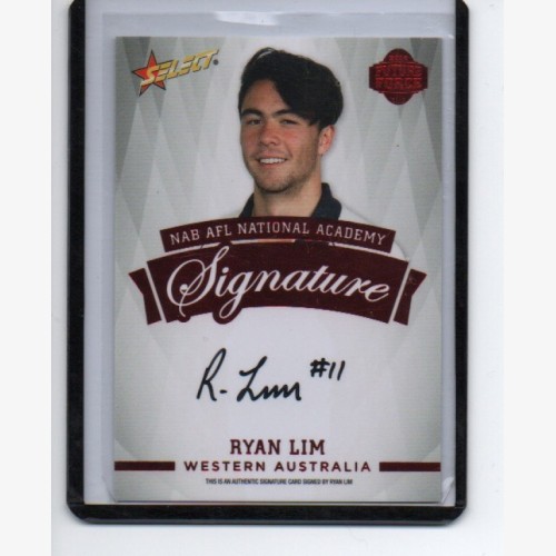2014 AFL SELECT FUTURE FORCE RED SIGNATURE FFRS13 RYAN LIM #014