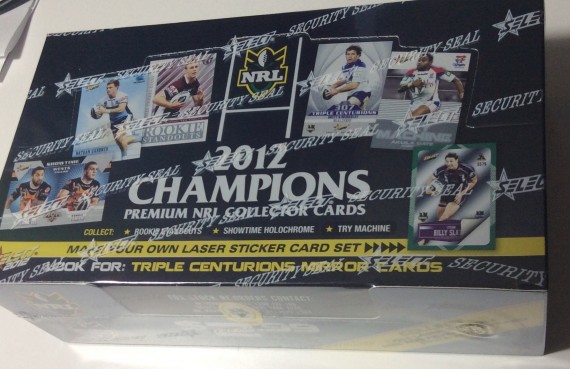 2012 NRL SELECT CHAMPIONS SEALED BOX - 36 PACKS.