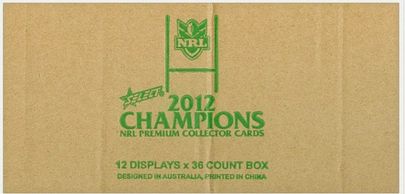 2012 NRL SELECT CHAMPIONS CASE - 12x SEALED BOXES