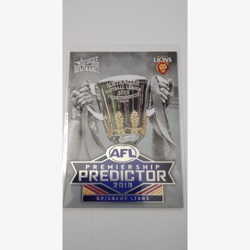 2019 AFL SELECT DOMINANCE SILVER PREMIERSHIP PREDICTOR PP4 BRISBANE LIONS #140