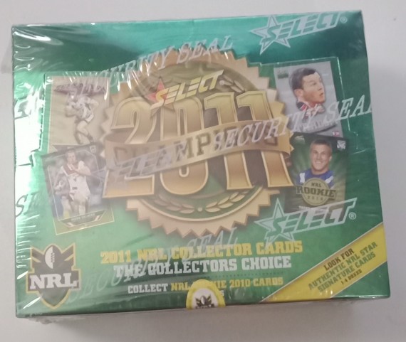 2011 NRL RUGBY LEAGUE SELECT CHAMPIONS SEALED BOX - 36 PACKS.