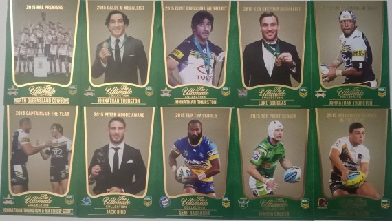 2015 NRL ESP THE ULTIMATE COLLECTION TRADING 10 CARD SET - UC1 TO UC10