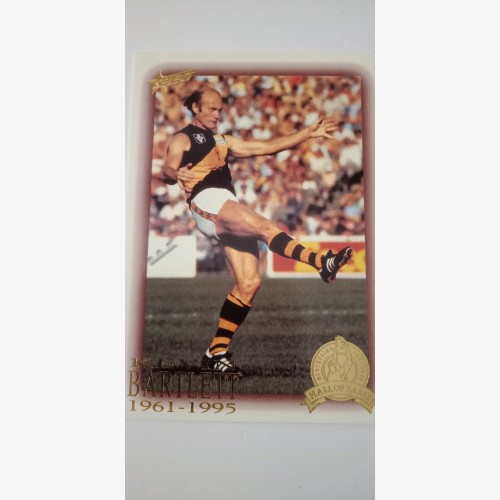 1996 SELECT AFL HALL OF FAME SERIES CARD - 82/110 KEVIN BARTLETT RICHMOND TIGERS