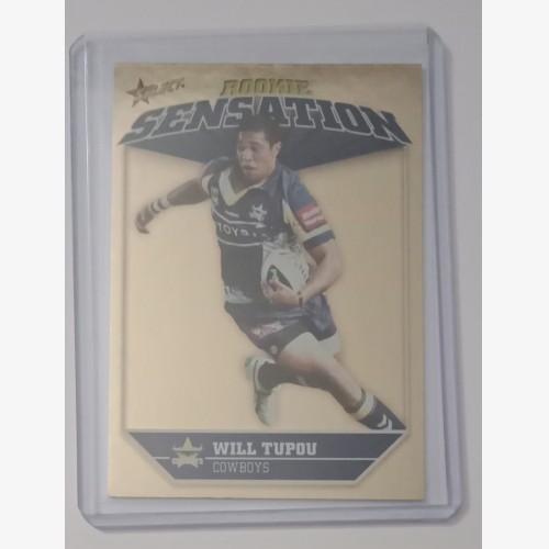 2011 NRL SELECT CHAMPIONS ROOKIE SENSATION CARD #RS10 WILL TUPOU NORTH QUEENSLAND COWBOYS