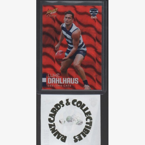 2020 AFL SELECT FOOTY STARS PRESTIGE RED PARALLEL #68 LUKE DAHLHAUS GEELONG CATS  #166/170