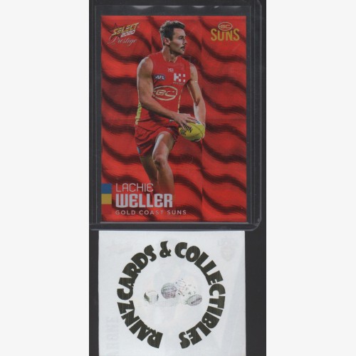 2020 AFL SELECT FOOTY STARS PRESTIGE RED PARALLEL #97 LACHIE WELLER GOLD COAST SUNS  #154/170