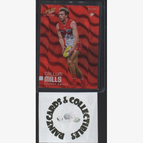 2020 AFL SELECT FOOTY STARS PRESTIGE RED PARALLEL #174 CALLUM MILLS SYDNEY SWANS  #104/170