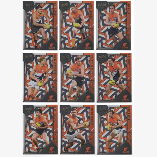 2020 AFL SELECT DOMINANCE HOLOFOIL PARALLEL CHECKLIST 9 CARD LOT GREATER WESTERN SYDNEY GIANTS
