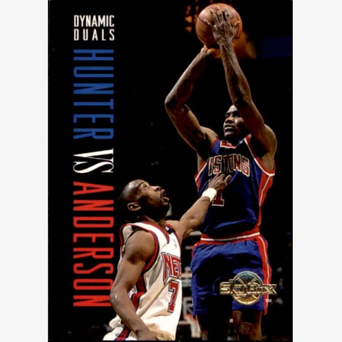 1994 NBA BASKETBALL SKYBOX CARD #190 DYNAMIC DUALS  LINDSAY HUNTER / KENNY ANDERSON