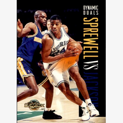 1994 NBA BASKETBALL SKYBOX CARD #191 DYNAMIC DUALS  LATRELL SPREWELL / JIMMY JACKSON
