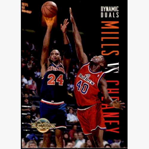 1994 NBA BASKETBALL SKYBOX CARD #193 DYNAMIC DUALS  CALBERT CHEANEY / CHRIS MILLS
