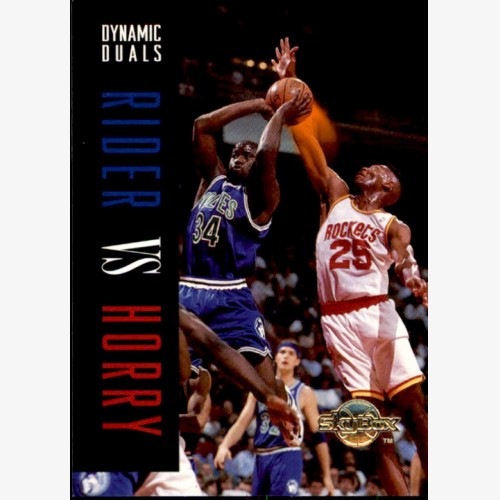1994 NBA BASKETBALL SKYBOX CARD #194 DYNAMIC DUALS  ISAIAH RIDER / ROBERT HORRY