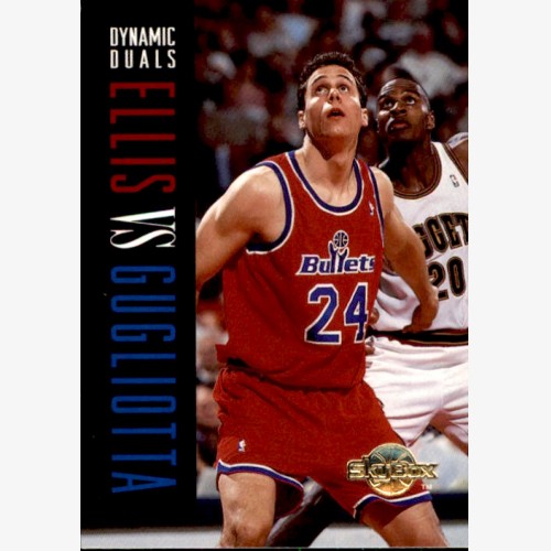 1994 NBA BASKETBALL SKYBOX CARD #197 DYNAMIC DUALS  LAPHONSO ELLIS / TOM GUGLIOTTA