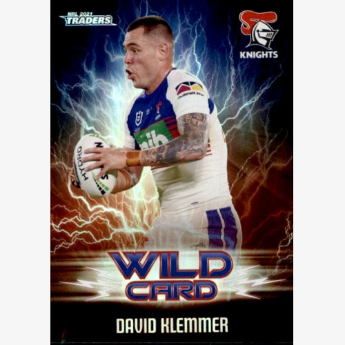 2021 NRL RUGBY LEAGUE TLA TRADERS WILD CARD #WC22 DAVID KLEMMER NEWCASTLE KNIGHTS