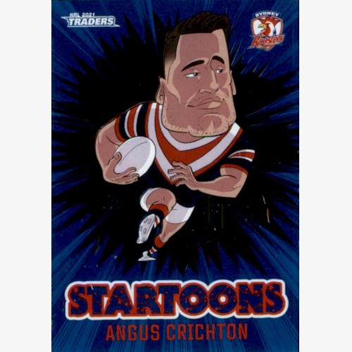 2021 NRL RUGBY LEAGUE TLA TRADERS STARTOONS #ST16 ANGUS CRICHTON SYDNEY ROOSTERS