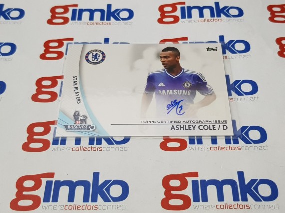2013 SOCCER TOPPS PREMIER GOLD FOOTBALL CERTIFIED AUTOGRAPH SIGNATURE SP-AC ASHLEY COLE - CHELSEA FC