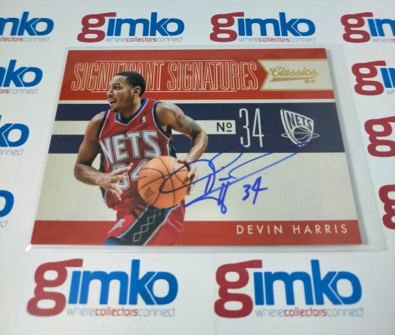 2010-2011 NBA PANINI BASKETBALL CLASSICS SIGNIFICANT SIGNATURE 49 DEVIN HARRIS - NEW JERSEY NETS #69/99 ON CARD AUTO