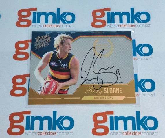 2015 AFL SELECT HONOURS CERTIFIED SIGNATURE SCS1 RORY SLOANE - ADELAIDE CROWS #243/400