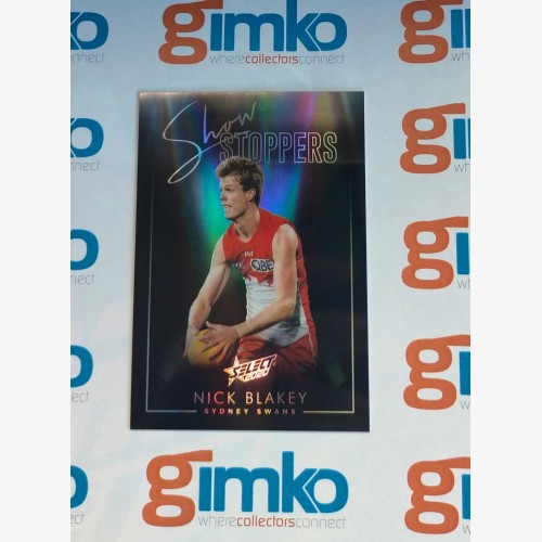 2020 AFL SELECT FOOTY STARS SHOW STOPPERS SSS16 NICK BLAKEY - SYDNEY SWANS #061/70