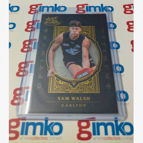 2021 AFL SELECT OPTIMUM OPTIMUM+ CARD OP23 SAM WALSH  - CARLTON BLUES #053/455