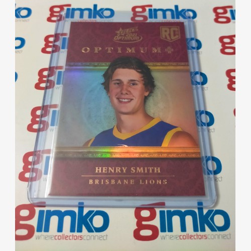 2021 AFL SELECT OPTIMUM OPTIMUM+ PARALLEL ROOKIE CARD OPP211 HENRY SMITH  - BRISBANE LIONS #001/115 RC *001*