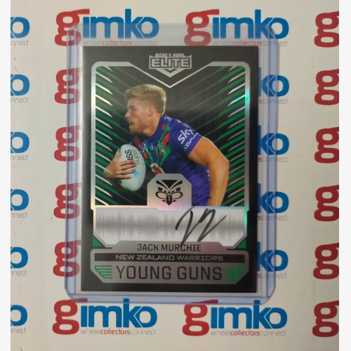 2021 NRL RUGBY LEAGUE TLA ELITE YOUNG GUNS BLACK SIGNATURE YGB15 JACK MURCHIE - NEW ZEALAND WARRIORS #045/110