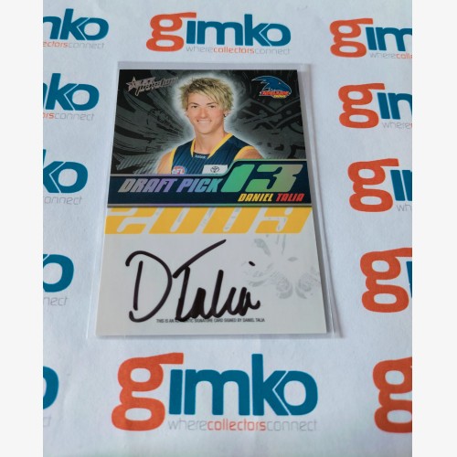 2010 AFL SELECT PRESTIGE DRAFT PICK SIGNATURE CARD DP13 DANIEL TALIA - ADELAIDE CROWS #228/400