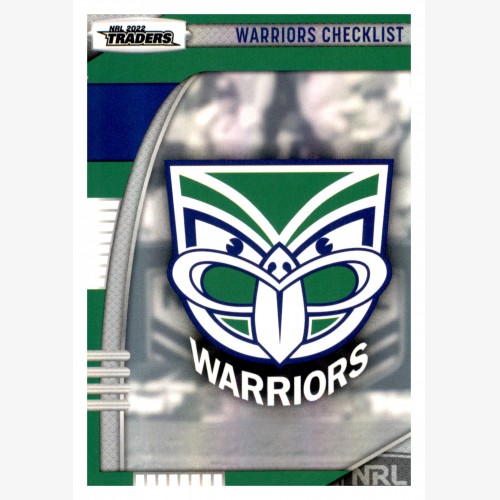 2022 TLA NRL TRADERS PARALLEL PEARL SILVER CARD PS141 NEW ZEALAND WARRIORS CHECKLIST LOGO