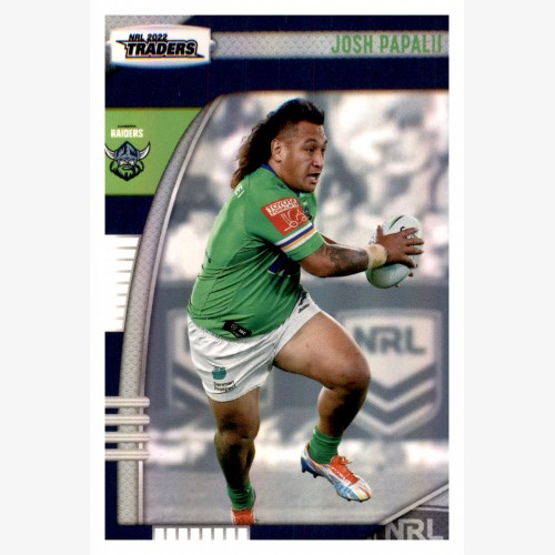 2022 TLA NRL TRADERS PARALLEL PEARL SILVER CARD PS014 JOSH PAPALII- CANBERRA RAIDERS