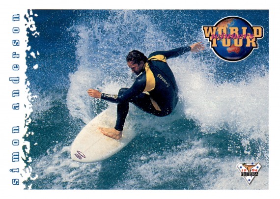 1994 FUTERA HOT SURF CARD WORLD TOUR 62 SIMON ANDERSON