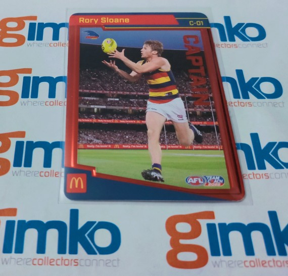 2022 AFL TEAMCOACH CAPTAIN CARD RED C-01 RORY SLOANE - ADELAIDE CROWS