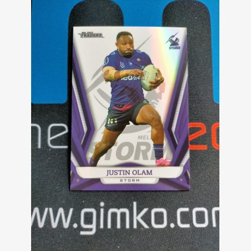 2023 TLA NRL Traders Titanium - Pearl Special Card - PS069 Justin Olam - Melbourne Storm