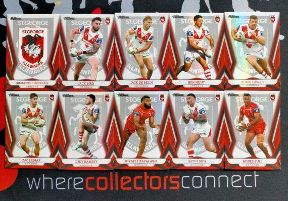 2023 TLA NRL Traders Titanium - Pearl Special  - 10 Card Team Set - St George Illawarra Dragons