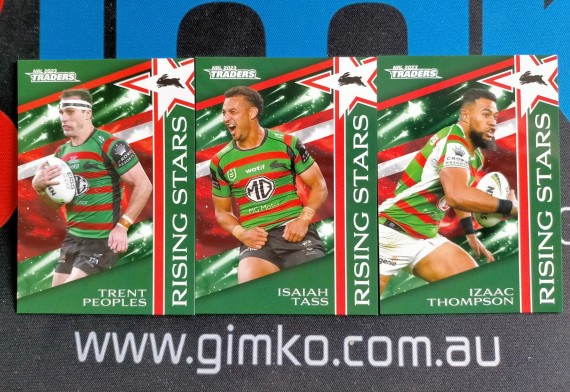 2023 TLA NRL Traders Titanium - Rising Stars  - 3 Card Team Set - South Sydney Rabbitohs
