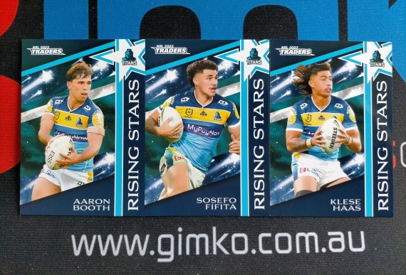 2023 TLA NRL Traders Titanium - Rising Stars  - 3 Card Team Set - Gold Coast Titans