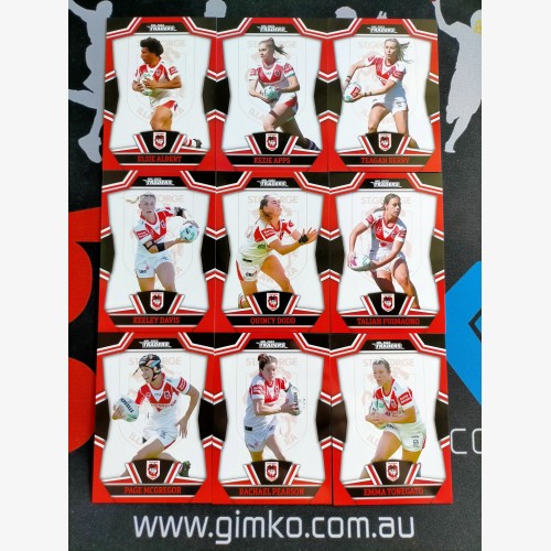 2023 TLA NRL Traders Titanium - Women  - 9 Card Team Set - St George Illawarra Dragons