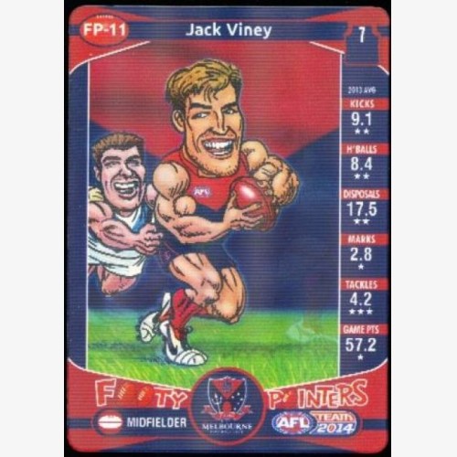 2014 AFL TEAM COACH FOOTY POINTERS #FP11 JACK VINEY - MELBOURNE