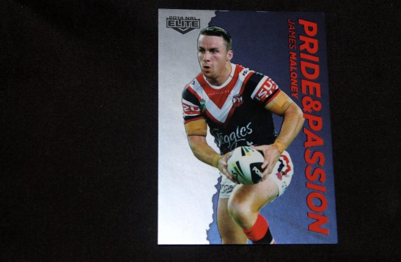 2014 NRL Elite Power and Passion Card # 40/48 - James Maloney - Roosters