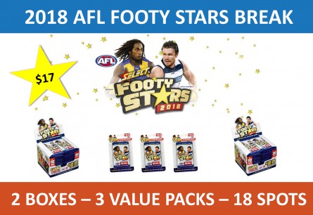 #828 AFL 2018 FOOTY STARS BITE SIZE BREAK