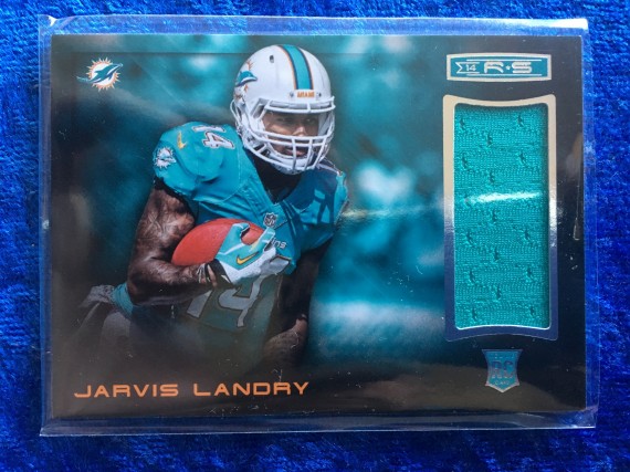 Jarvis Landry Miami Dolphins 2014 Panini Rookies and Stars RC Jersey Patch Card