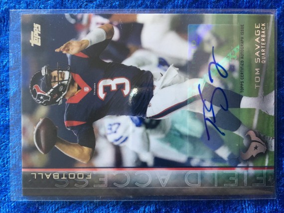 Tom Savage Houston Texans 2015 Topps Field Access Topps Autograph