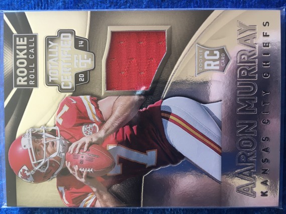 Aaron Murray Kansas City Chiefs 2014 Panini Totally Certified RC Rookie Roll Call Jersey Swatch